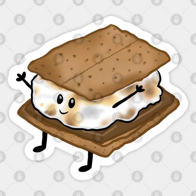 Smores Cartoon Character Sticker by RoserinArt